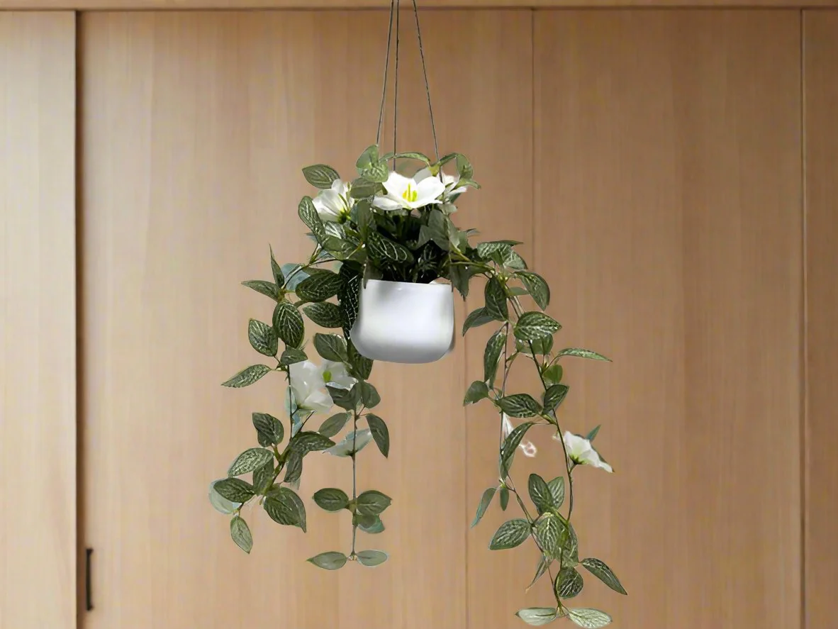 Hanging White Flower Plant-70cm - Image 2