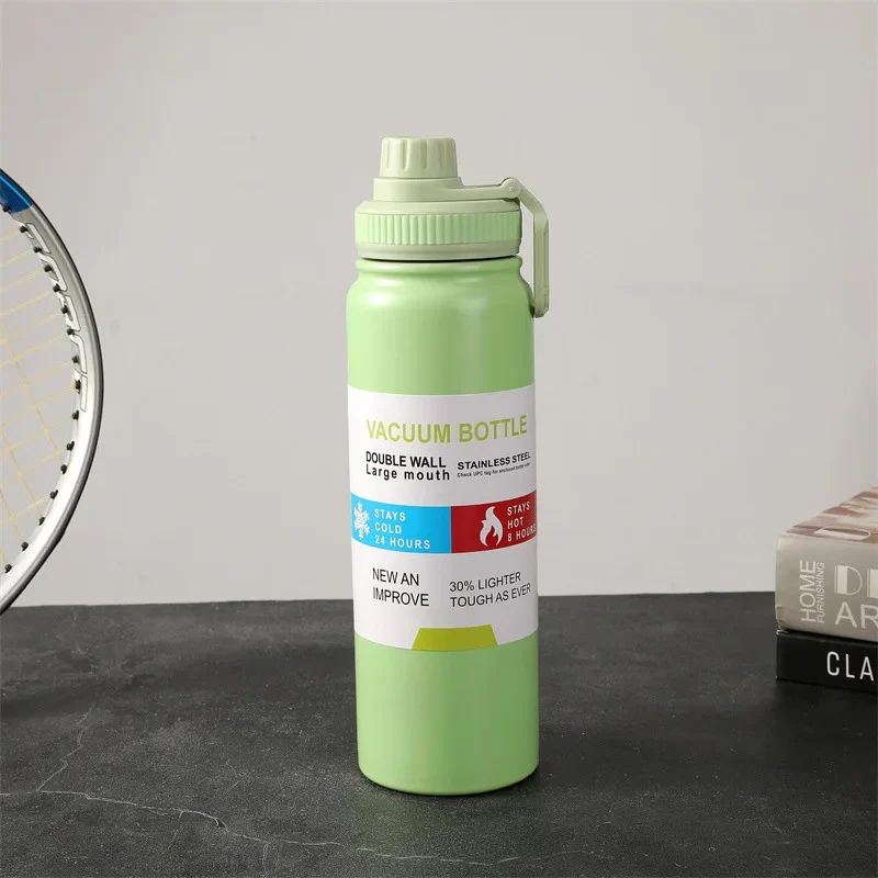 Double Vacuum Stainless Steel Bottle with Straw Lid -800ml - Image 8