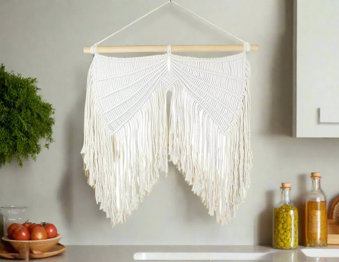 Macrame Angel Wing Design Décor Hanger-85x60cm