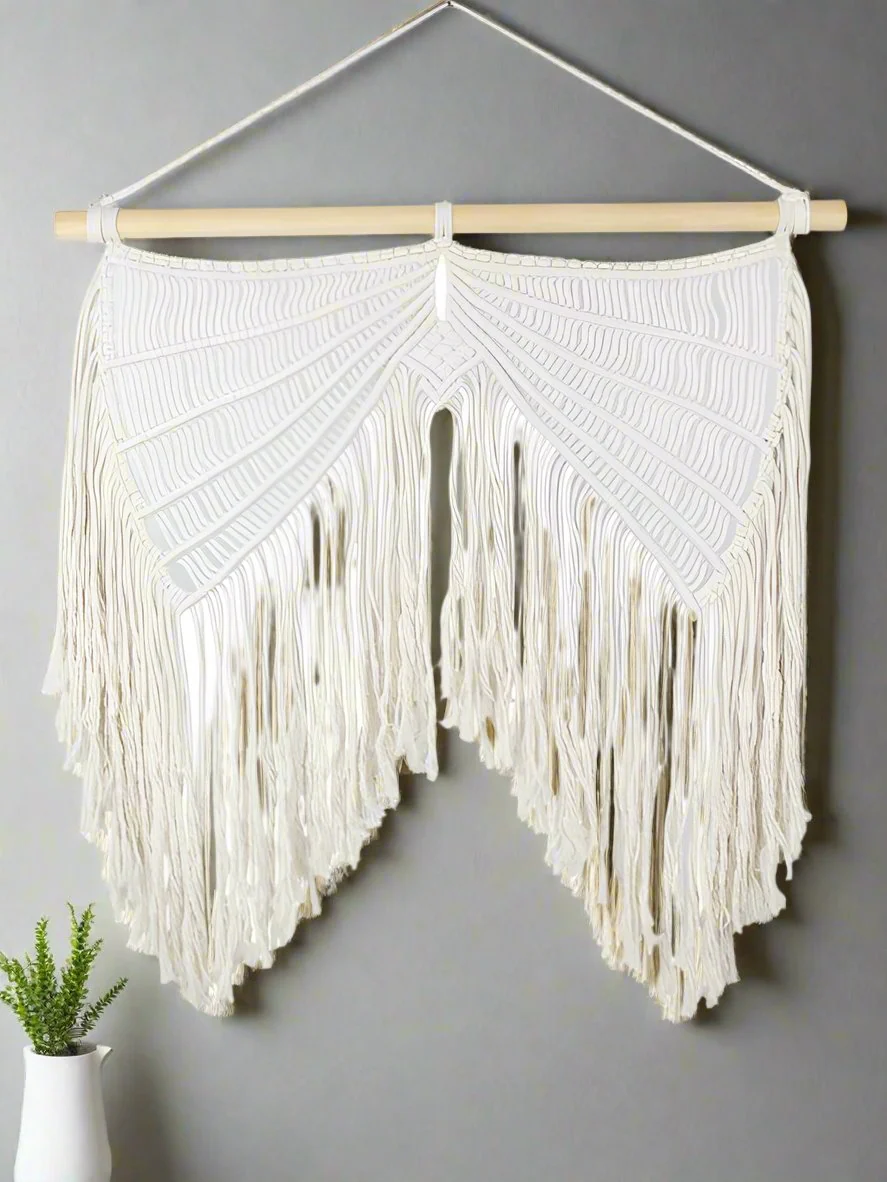 Macrame Angel Wing Design Décor Hanger-85x60cm - Image 2