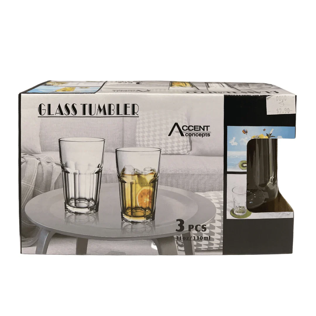ACCENT Glass Tumblers - Set of 3 - Image 3