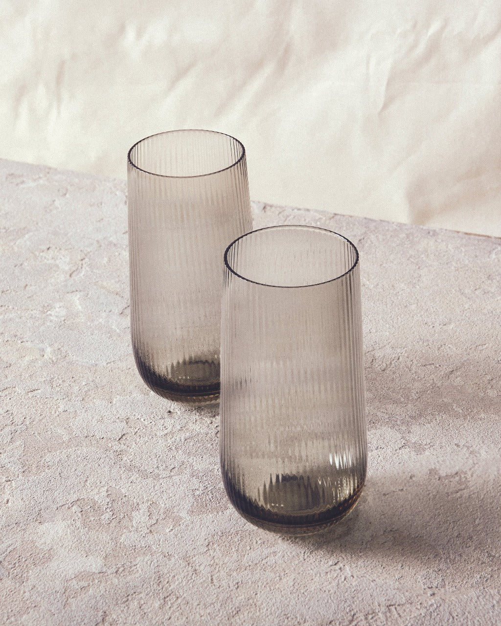 AMANA Set of 4 Highball Glasses - Grey - Image 2