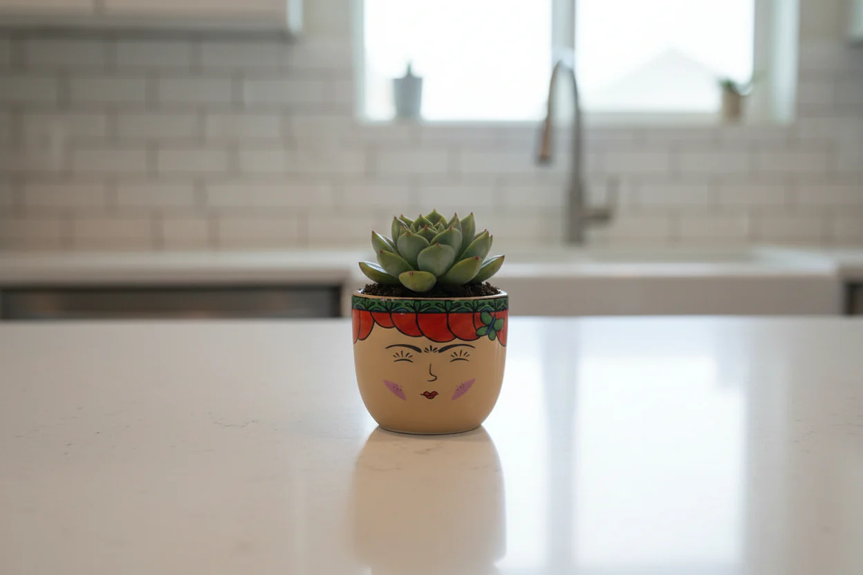 Elegant Face Pattern Pot - Image 3