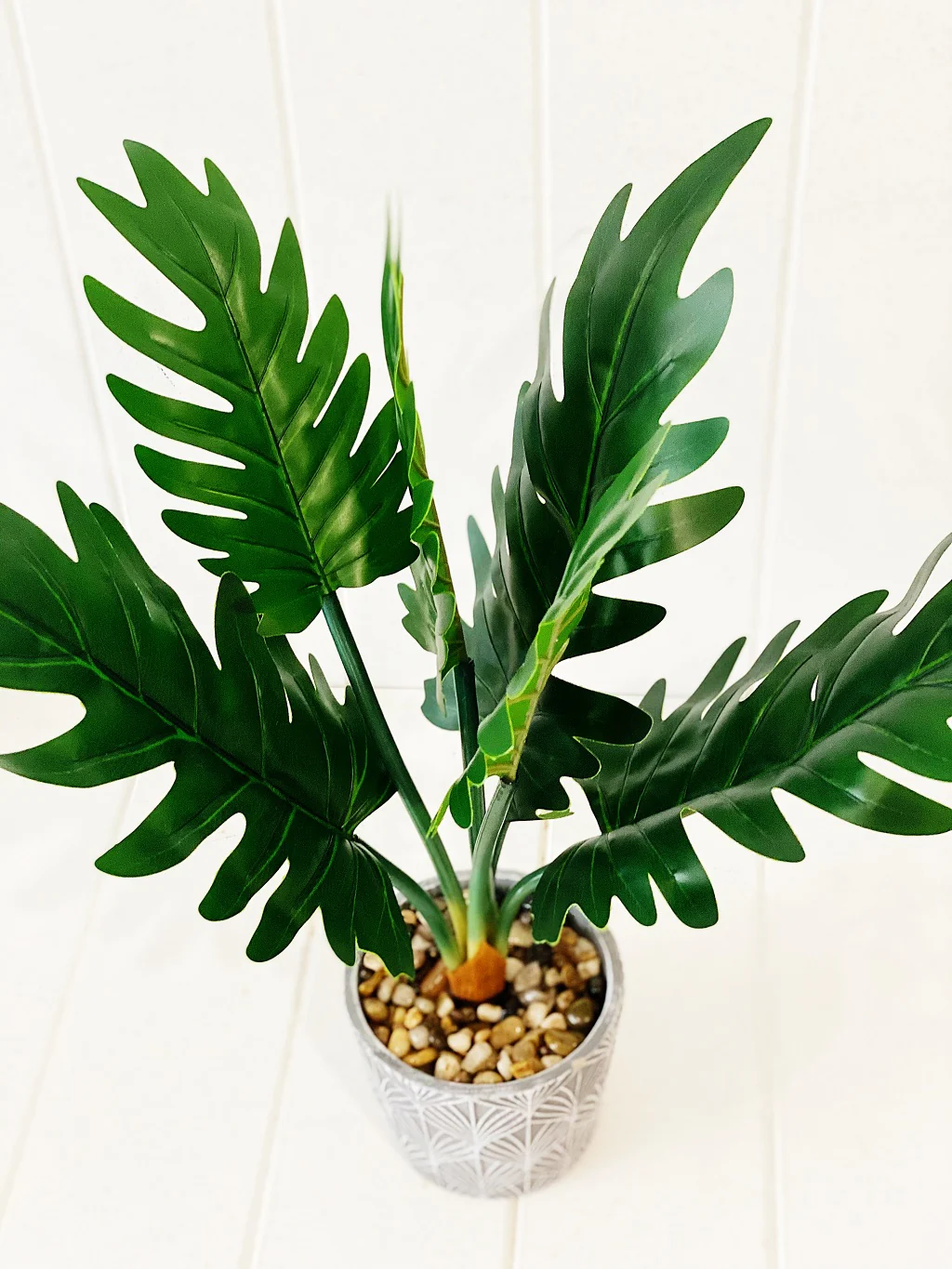 Artificial Assorted Ferns in Grey Decorative Pot - Image 6