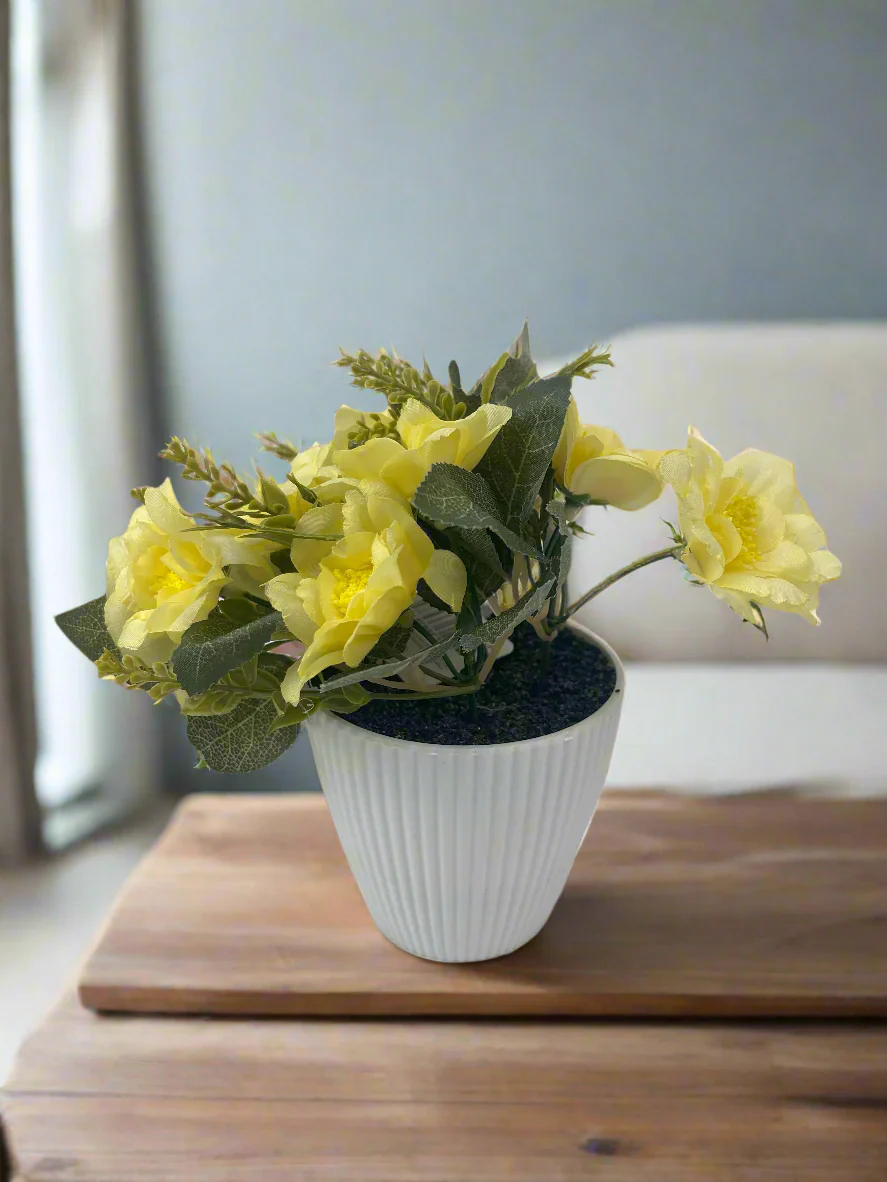 Elegant Artificial Mini Rose Pots – 16cm | Decorative Floral Arrangements - Image 5