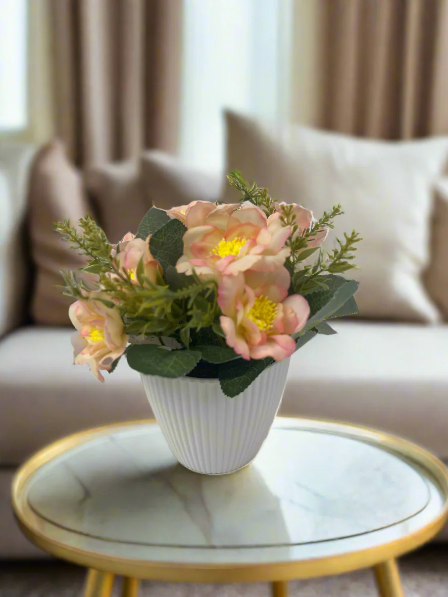 Elegant Artificial Mini Rose Pots – 16cm | Decorative Floral Arrangements - Image 6