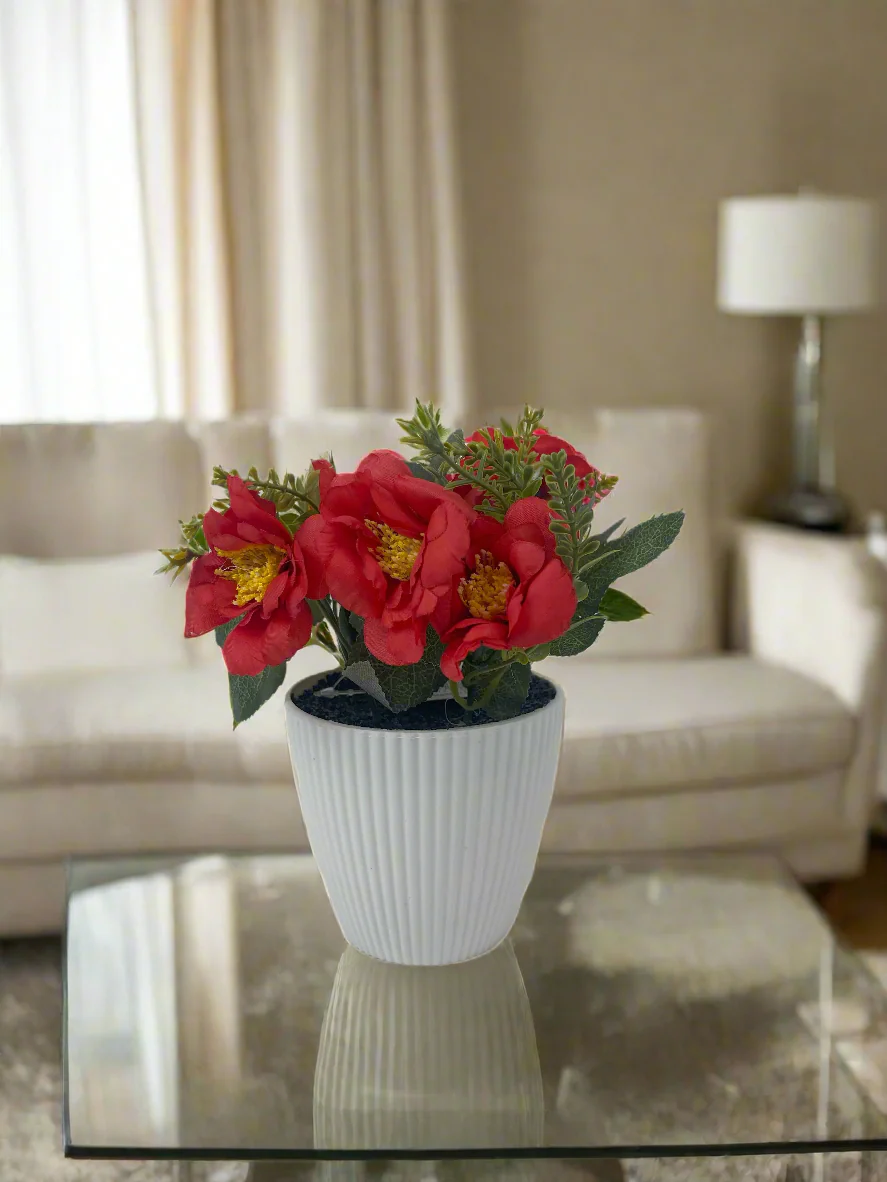 Elegant Artificial Mini Rose Pots – 16cm | Decorative Floral Arrangements - Image 7