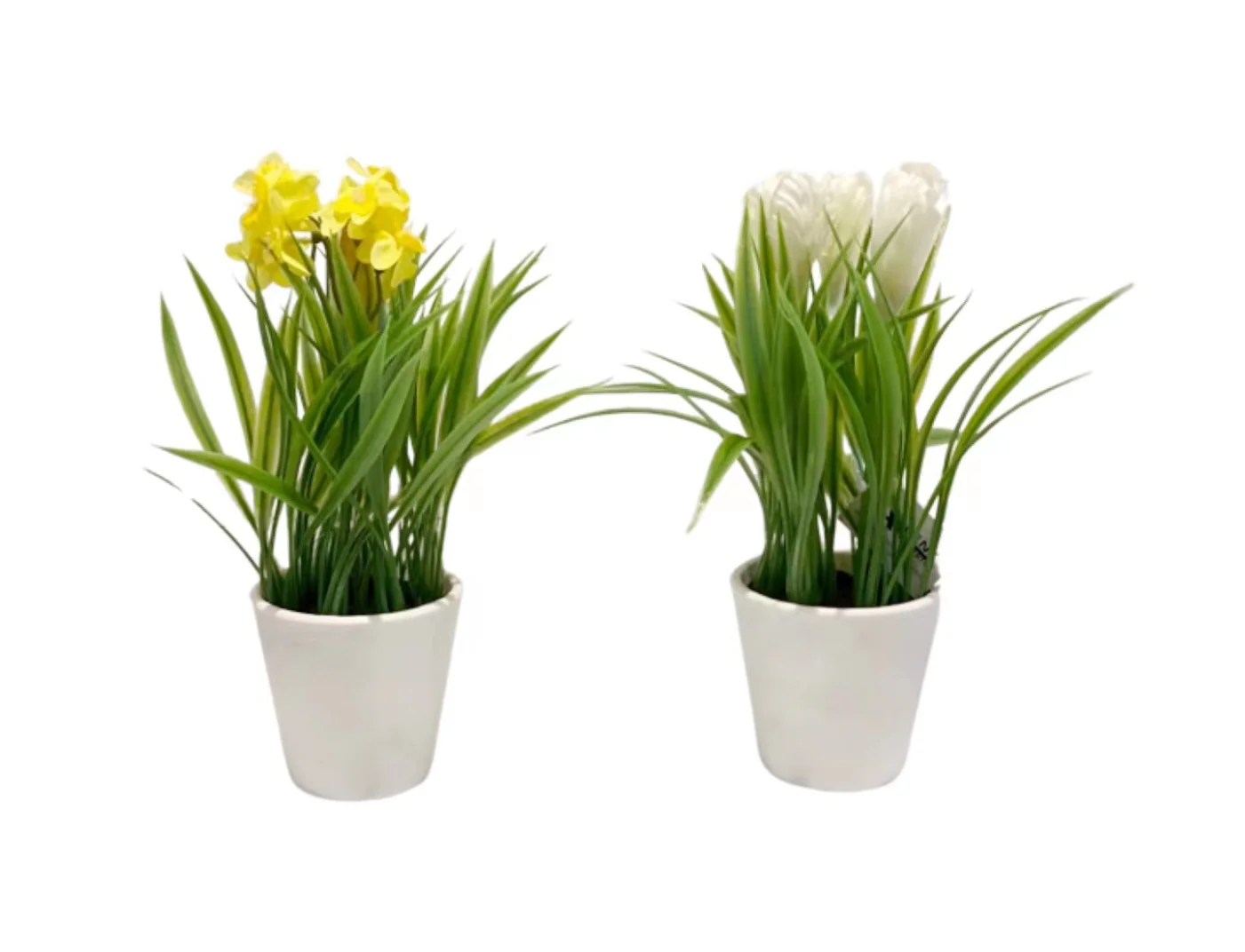 Elegant Artificial Flowering Plant in Plastic Pot – 23cm