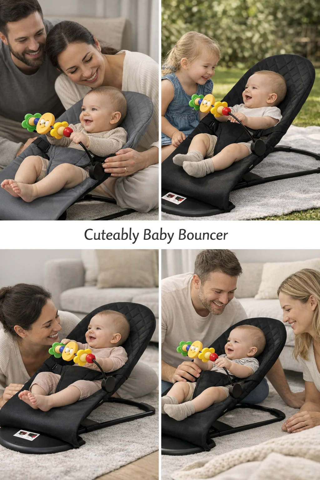 Baby bouncer with detachable toy bar - Image 4