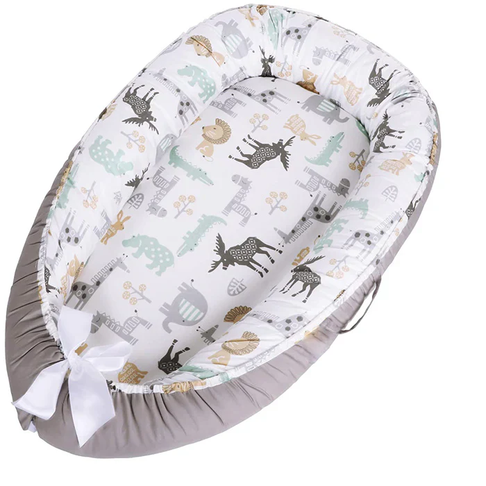 Baby Nest, Baby Lounger, Baby bed for Infant & Newborn Babies, 100% cotton - Cuteably - Image 18