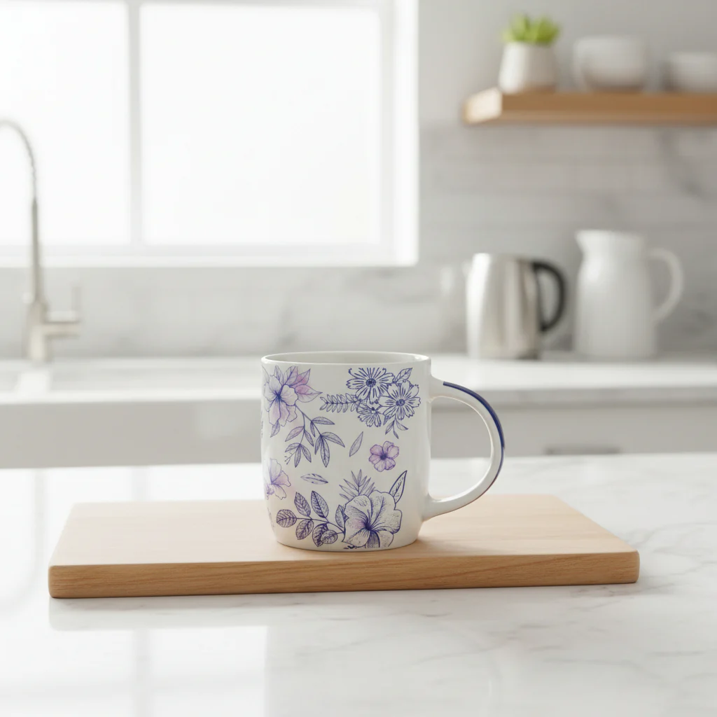 ELEGANT BLUE FLORAL Coffee Mugs NEW BONE CHINA MUG 360ml - Image 4