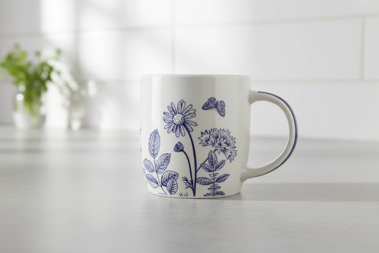ELEGANT BLUE FLORAL Coffee Mugs NEW BONE CHINA MUG 360ml - Image 9