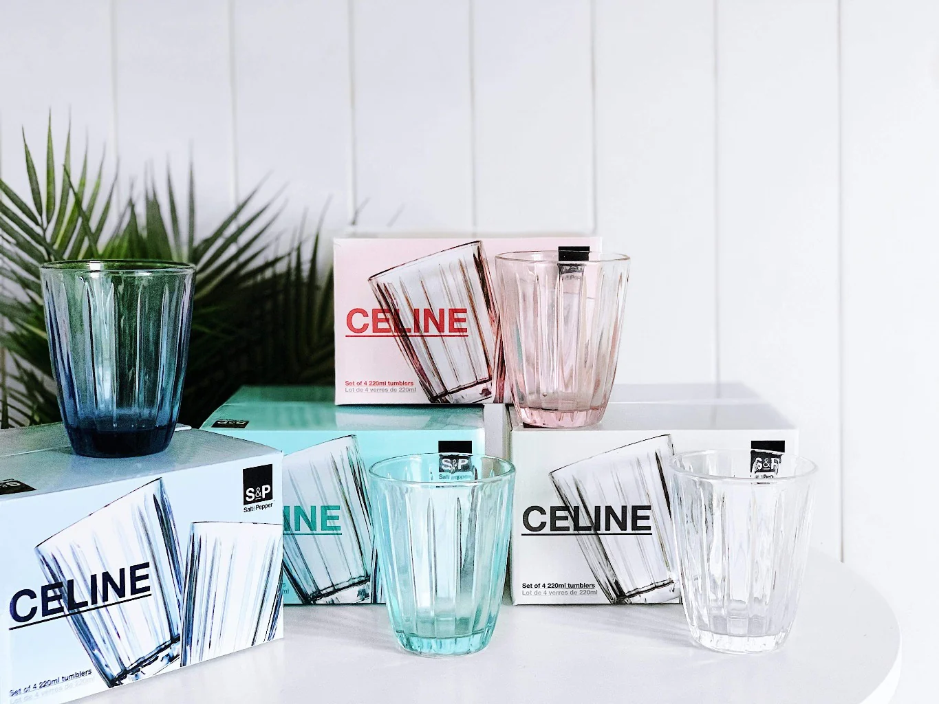 CELINE 220ml Tumbler Set of 4 - Blue - Image 5