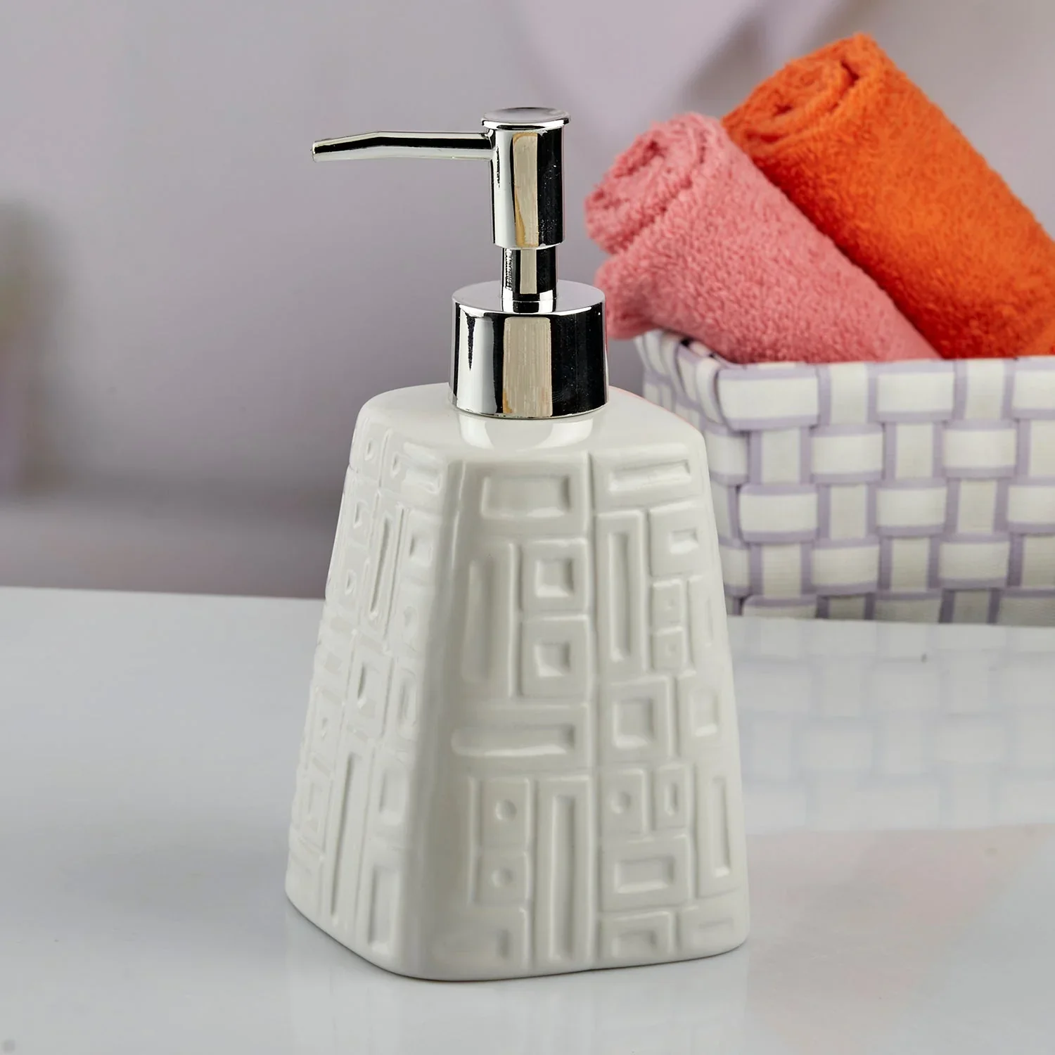 Cairo Ceramic Soap Dispenser -White - Image 5