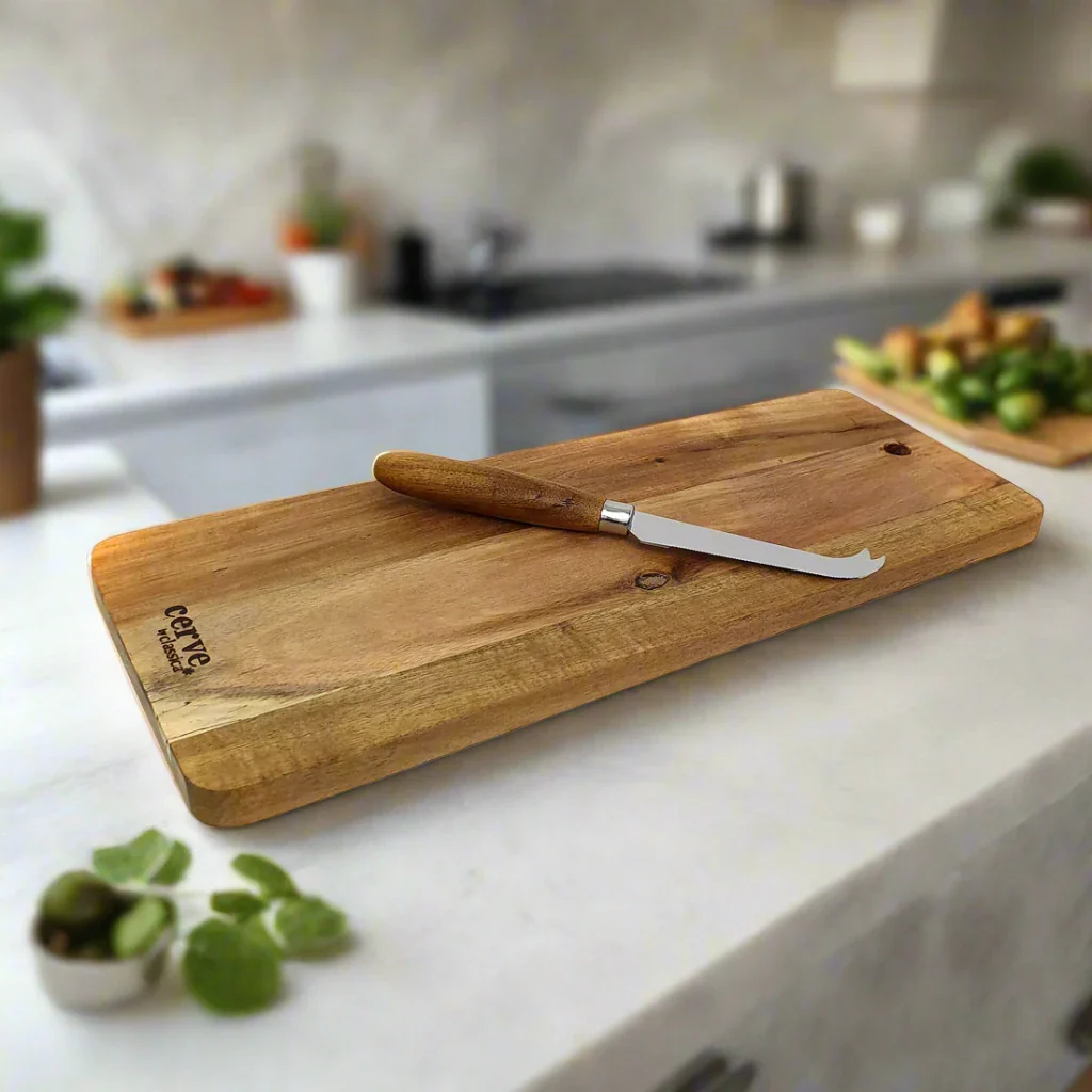 Acacia 2 Piece Cheese Board Set - Image 2