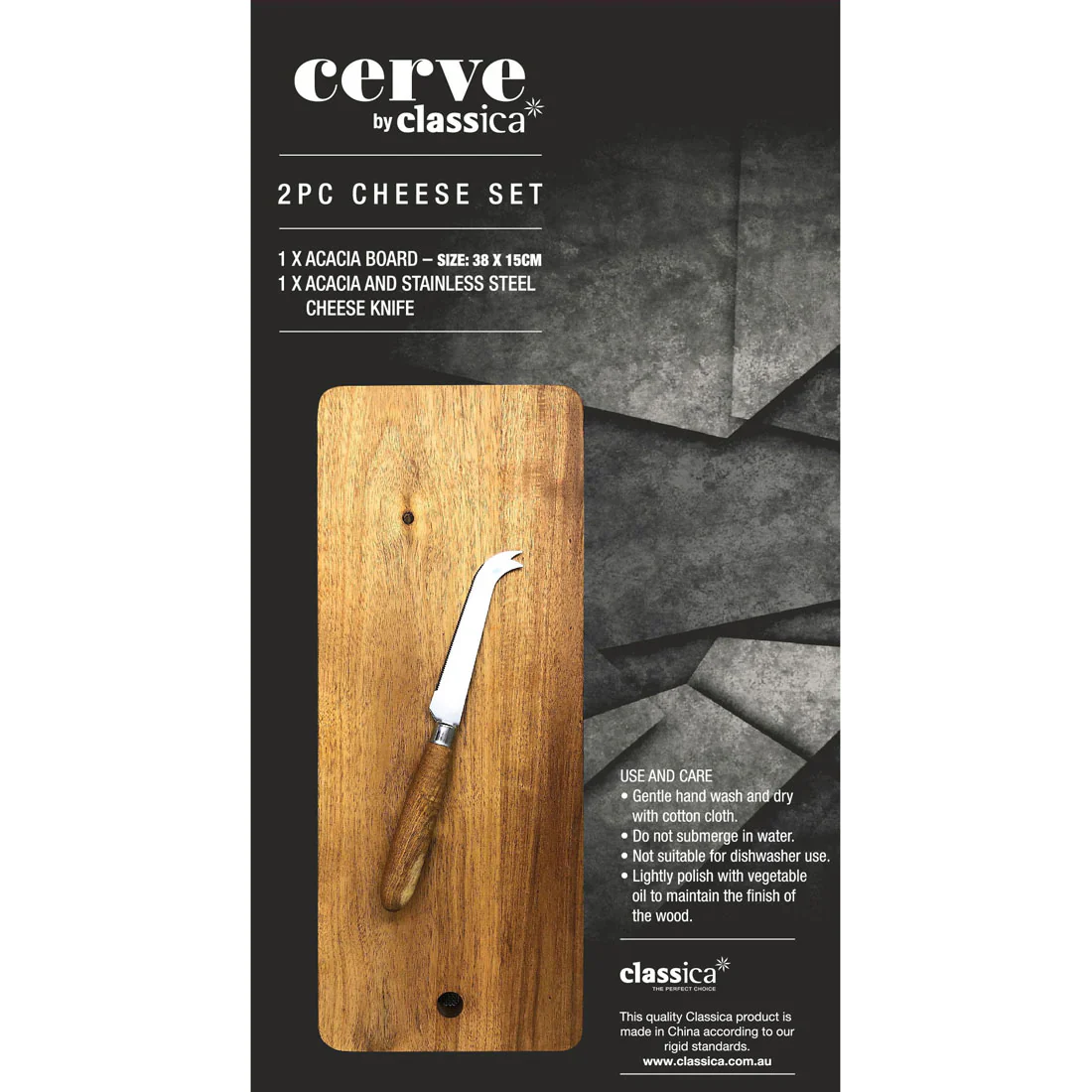 Acacia 2 Piece Cheese Board Set - Image 4