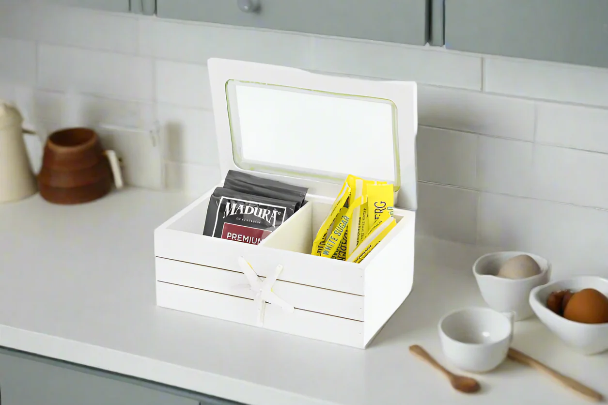 White Starfish MDF Storage Box – 16x10cm - Image 2