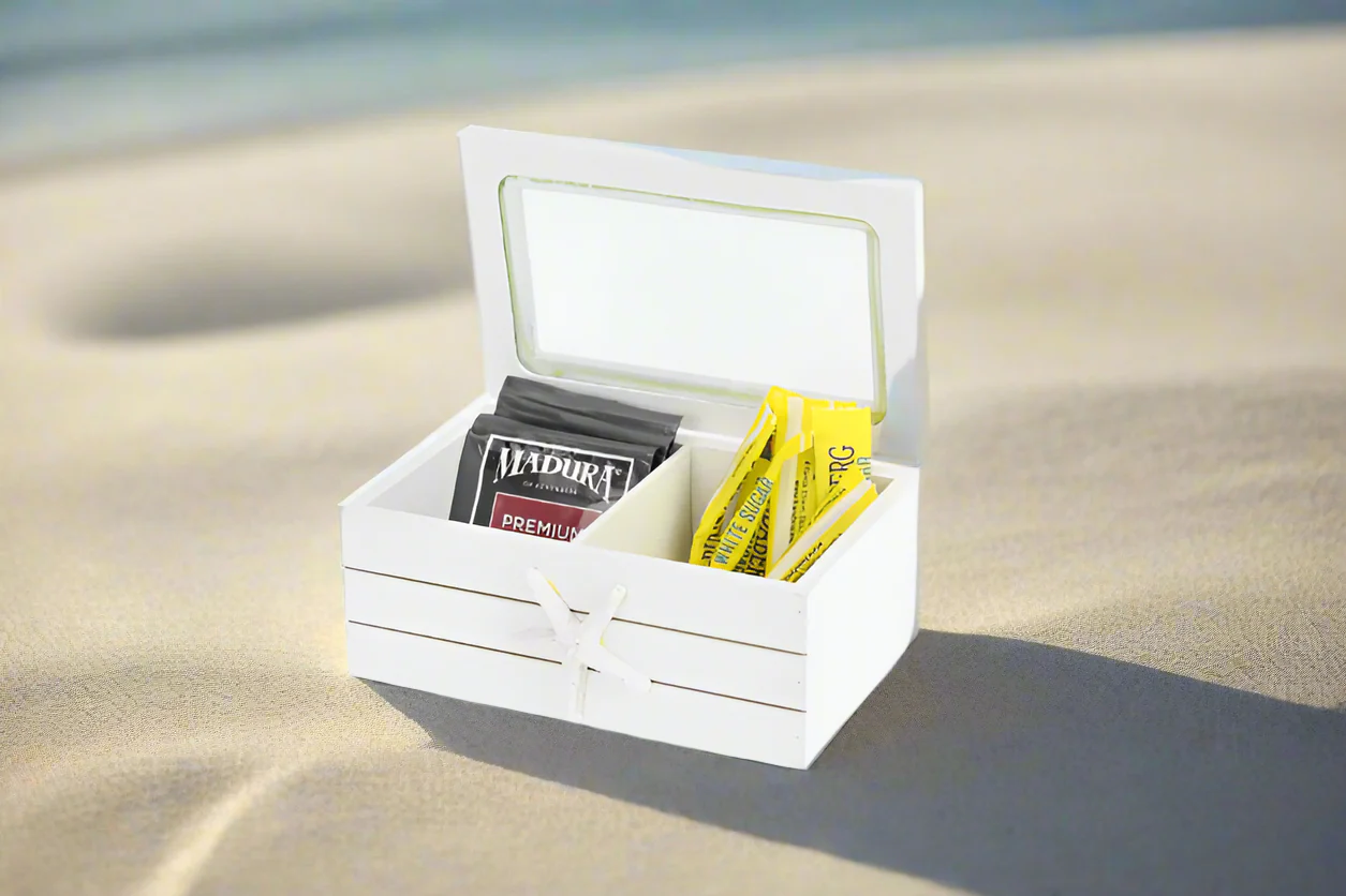 White Starfish MDF Storage Box – 16x10cm - Image 3