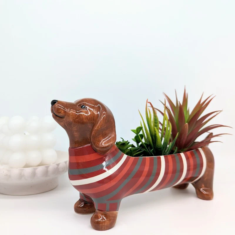 Dachshund Sausage Dog Planter Pot - Image 4