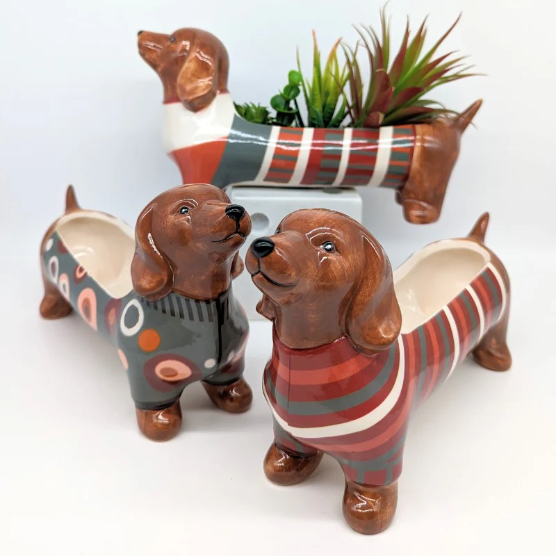 Dachshund Sausage Dog Planter Pot - Image 7