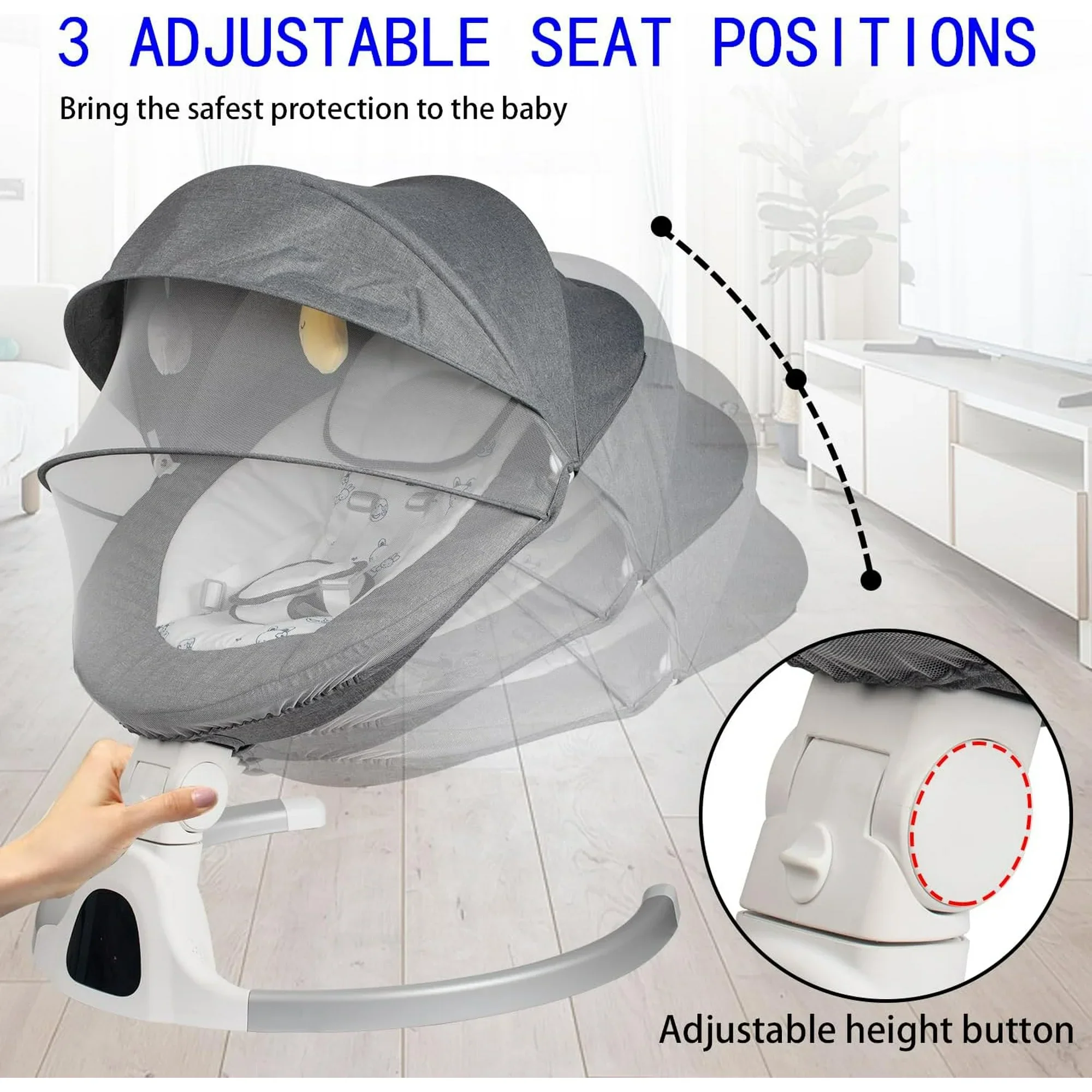 Electric Baby Swing Bouncer Rocker - Image 14