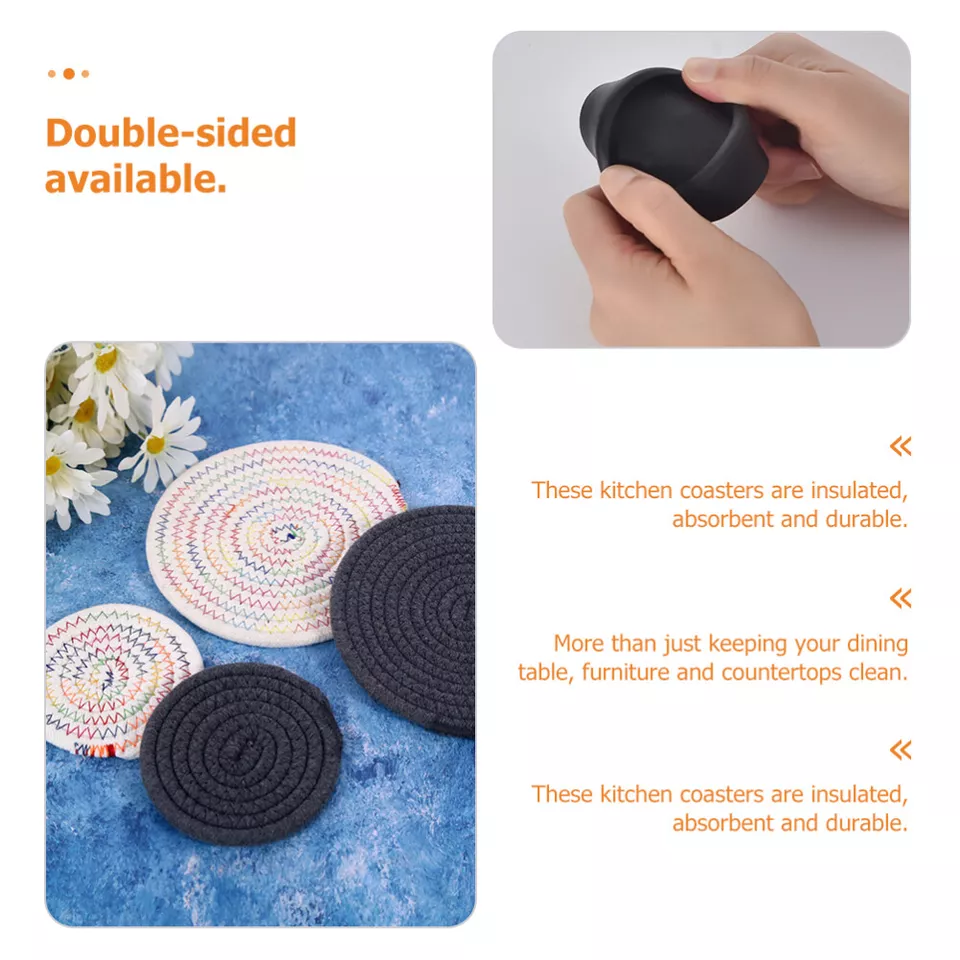 Handmade Braided Drink Coasters - Image 10