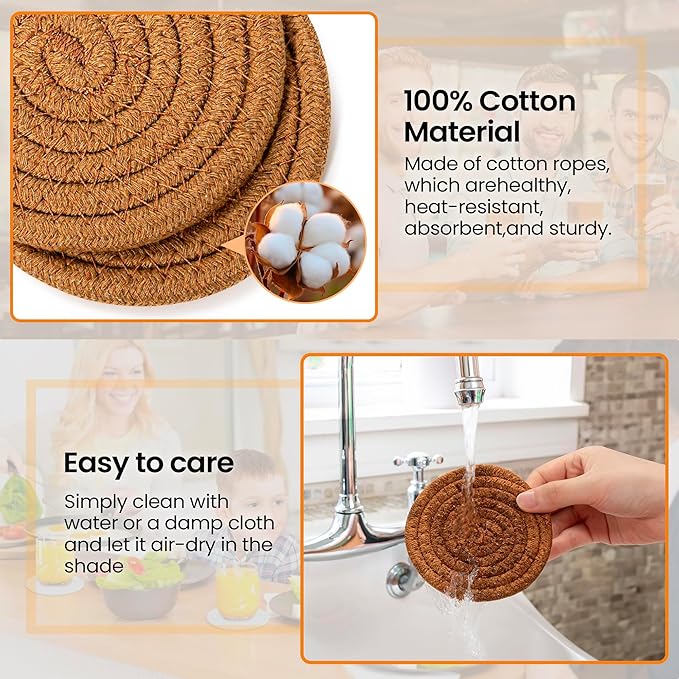 Handmade Braided Drink Coasters - Image 7