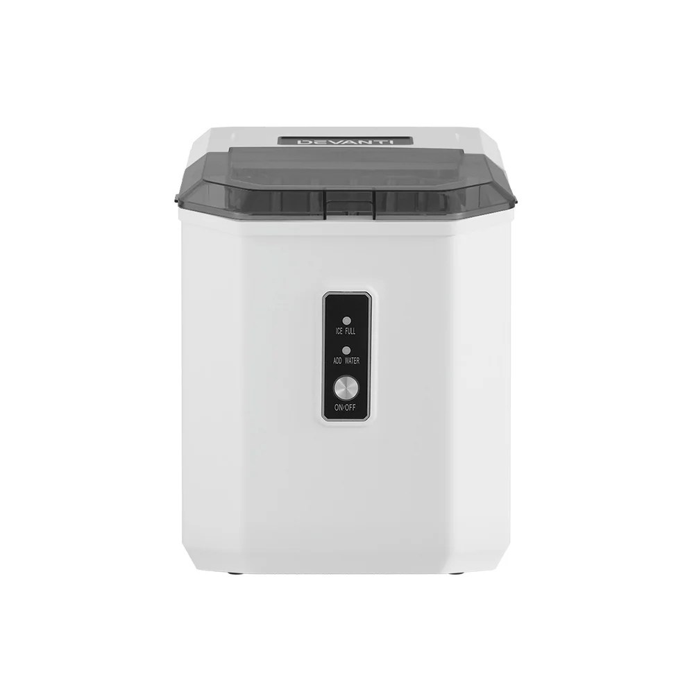 Devanti 12kg Ice Maker Machine Portable Ice Cube Tray Bar Countertop 2L White - Image 3