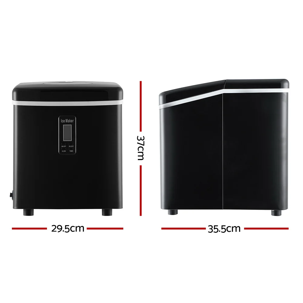DEVANTI 3.2L Portable Ice Cube Maker Machine Benchtop Counter Black - Image 2