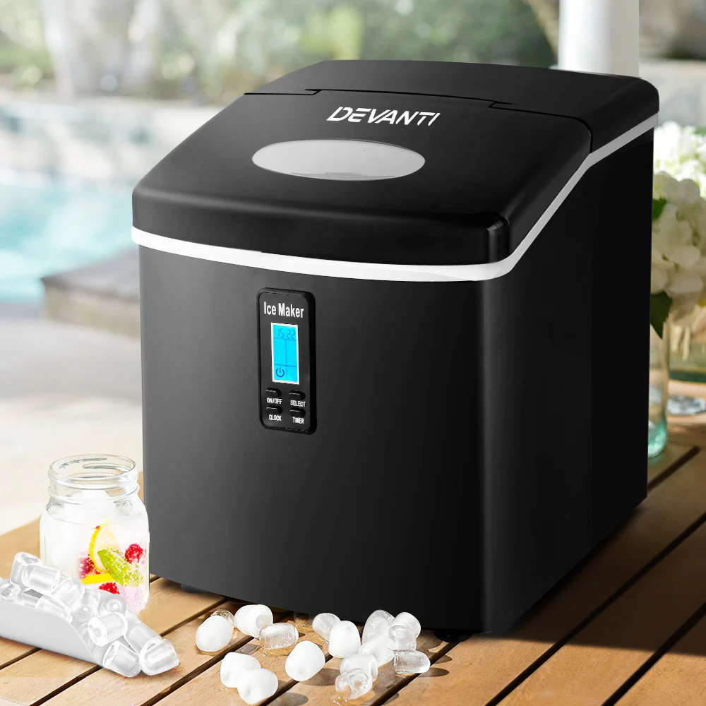 DEVANTI 3.2L Portable Ice Cube Maker Machine Benchtop Counter Black - Image 8