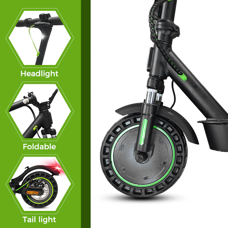 ESA Volt X10 1000W Peak Power Electric Scooter – 50km Range, 10” Solid Tyres, Suspension - Image 4