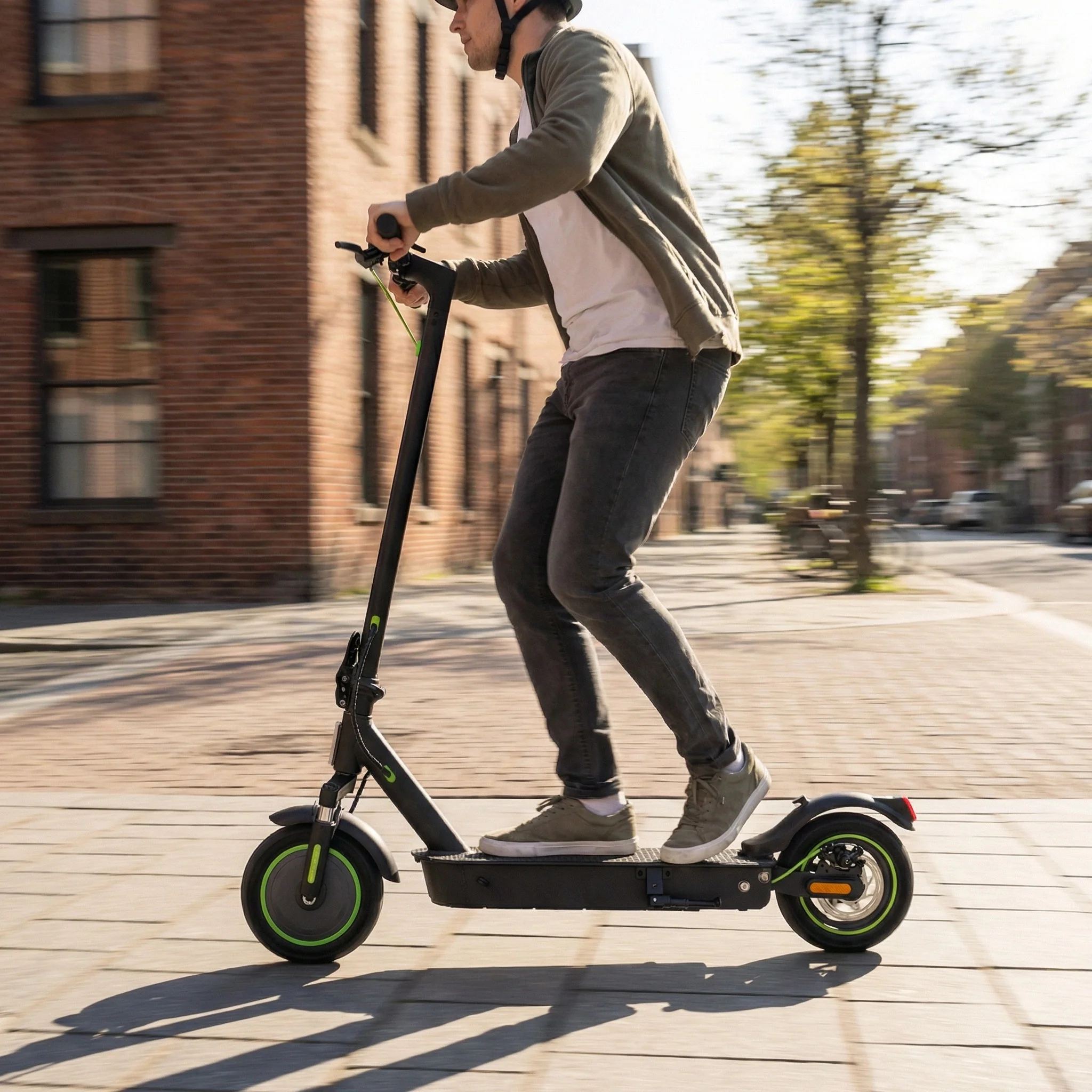 ESA Volt X10 1000W Peak Power Electric Scooter – 50km Range, 10” Solid Tyres, Suspension - Image 5