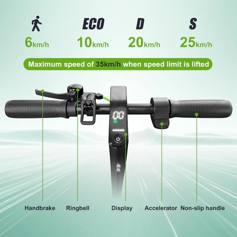 ESA Volt X10 1000W Peak Power Electric Scooter – 50km Range, 10” Solid Tyres, Suspension - Image 7