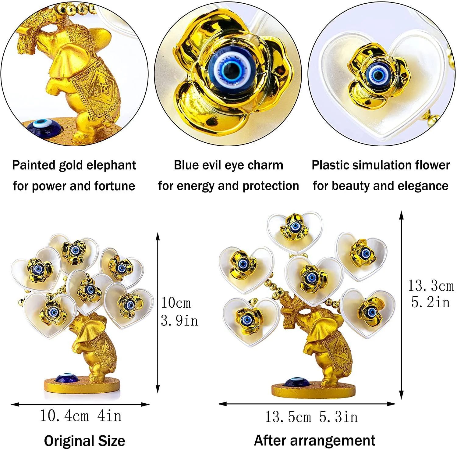 Turkish Evil Eye Feng Shui Tree – Handmade Protection & Prosperity Home Decor - Image 13