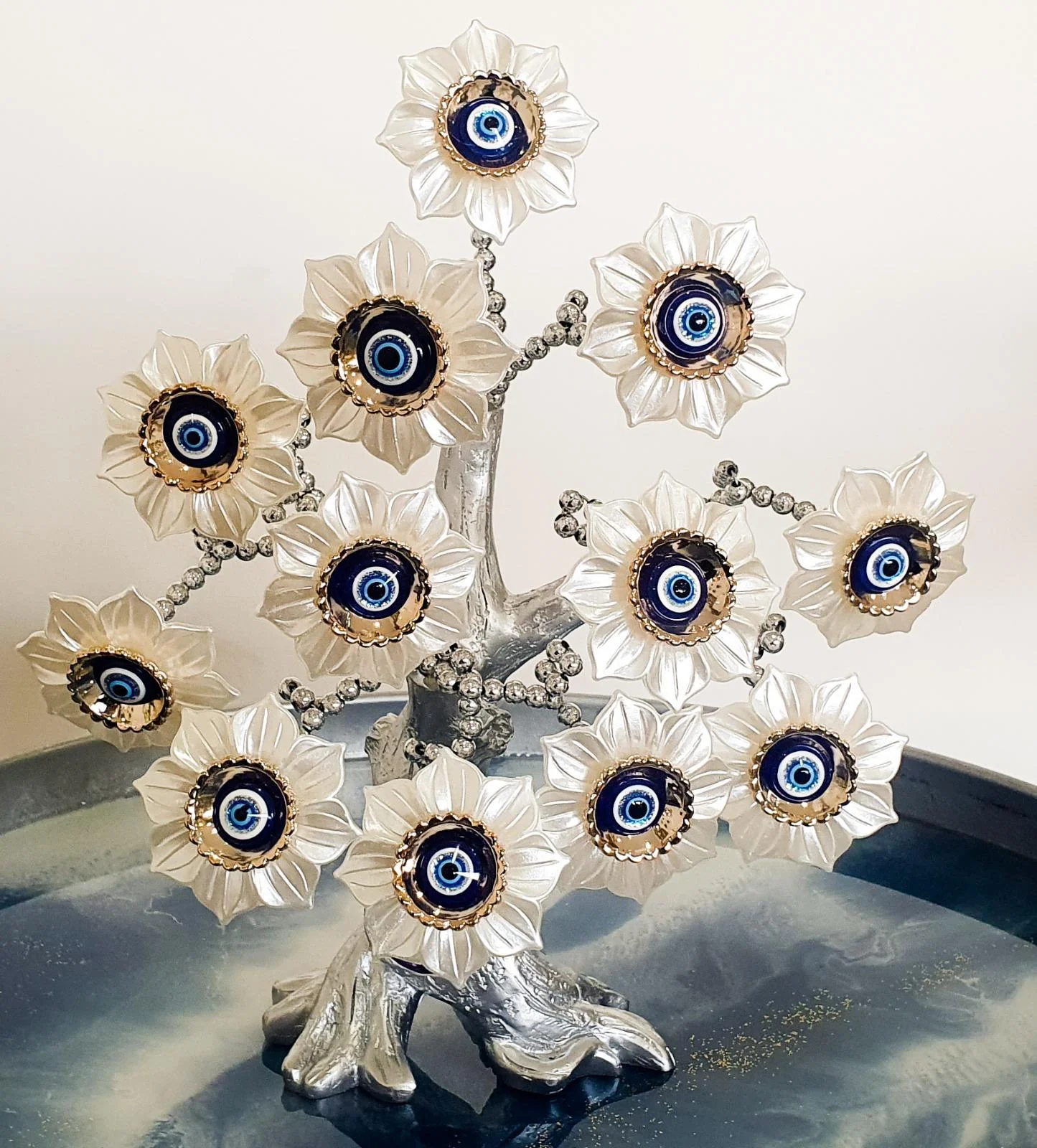 Turkish Evil Eye Feng Shui Tree – Handmade Protection & Prosperity Home Decor - Image 2