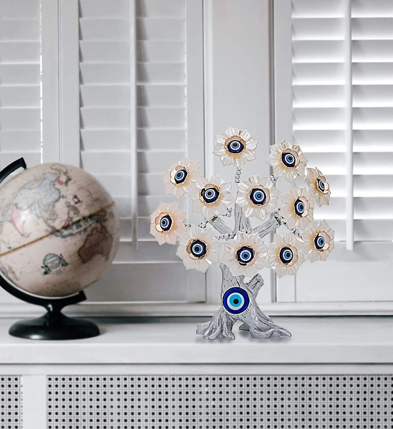 Turkish Evil Eye Feng Shui Tree – Handmade Protection & Prosperity Home Decor - Image 3