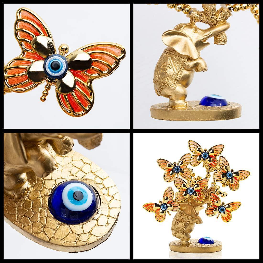 Turkish Evil Eye Feng Shui Tree – Owl & Butterfly Decor for Protection - Image 7