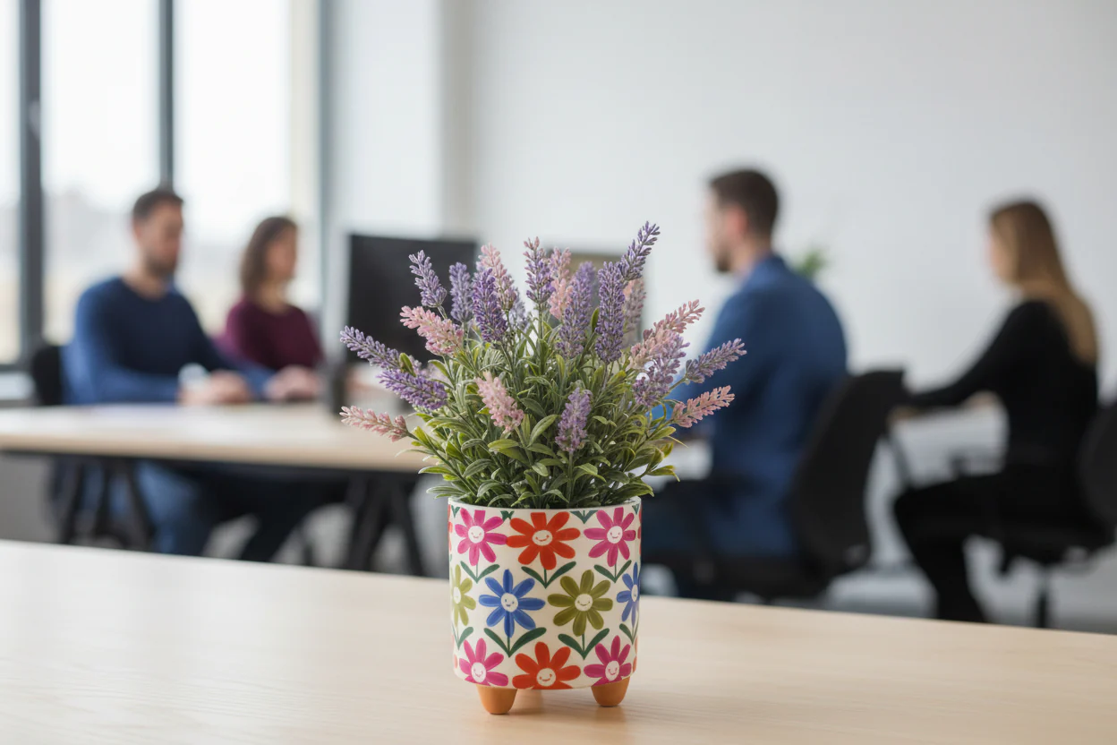 POT WITH FLOWERS PRINT SMALL - Image 3