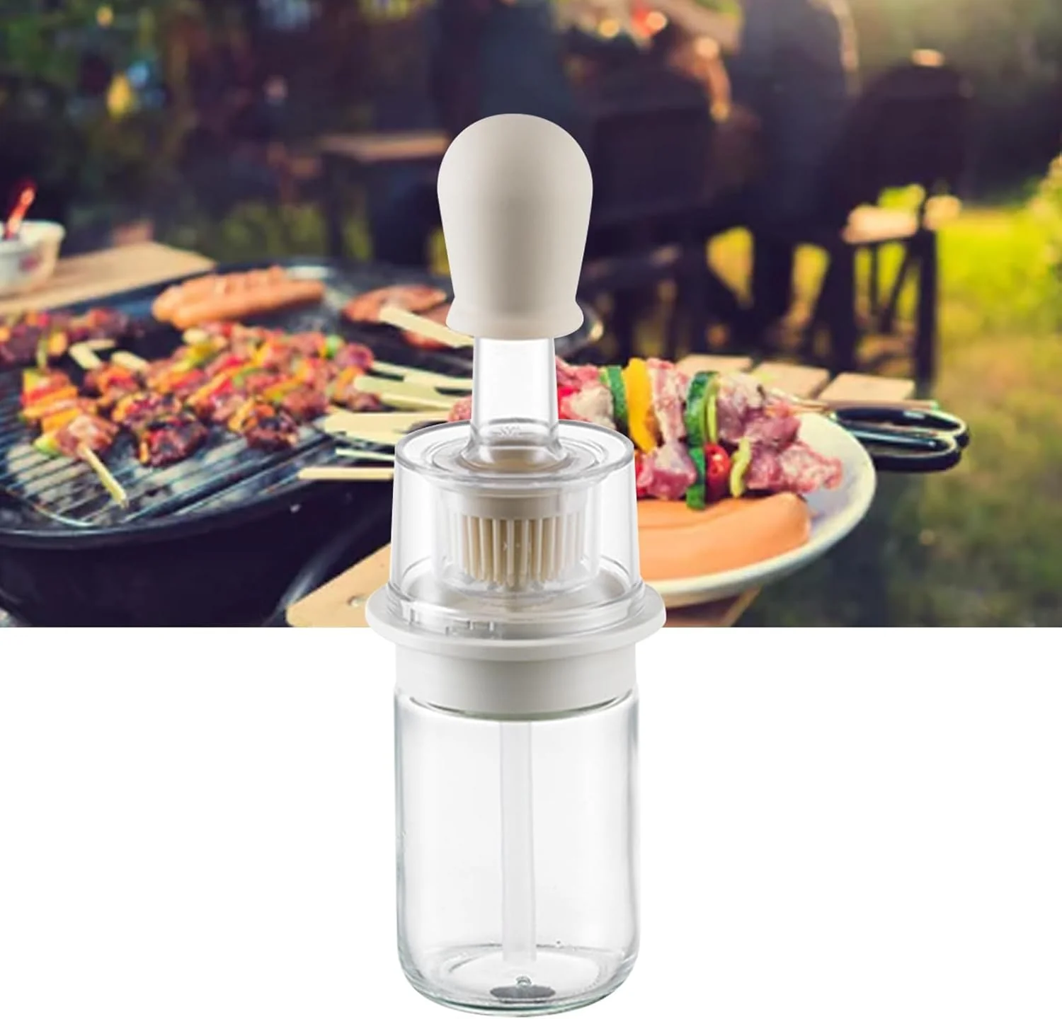 GLASS OIL DISPENSER W BRUSH 180ML - Image 3