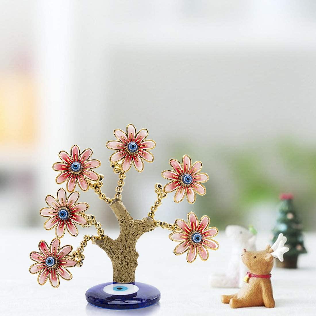 Turkish Evil Eye Bonsai Tree – Enamel Flower Decor for Protection & Luck, Feng Shui Tree - Image 11