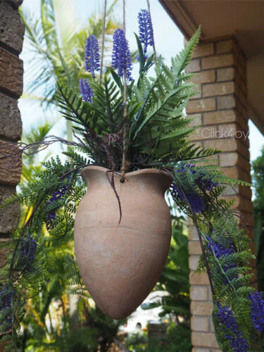 HANGING LAVENDER PLANT IN POT- ARTIFICIAL FAUX PLANT FLOWER - Image 3