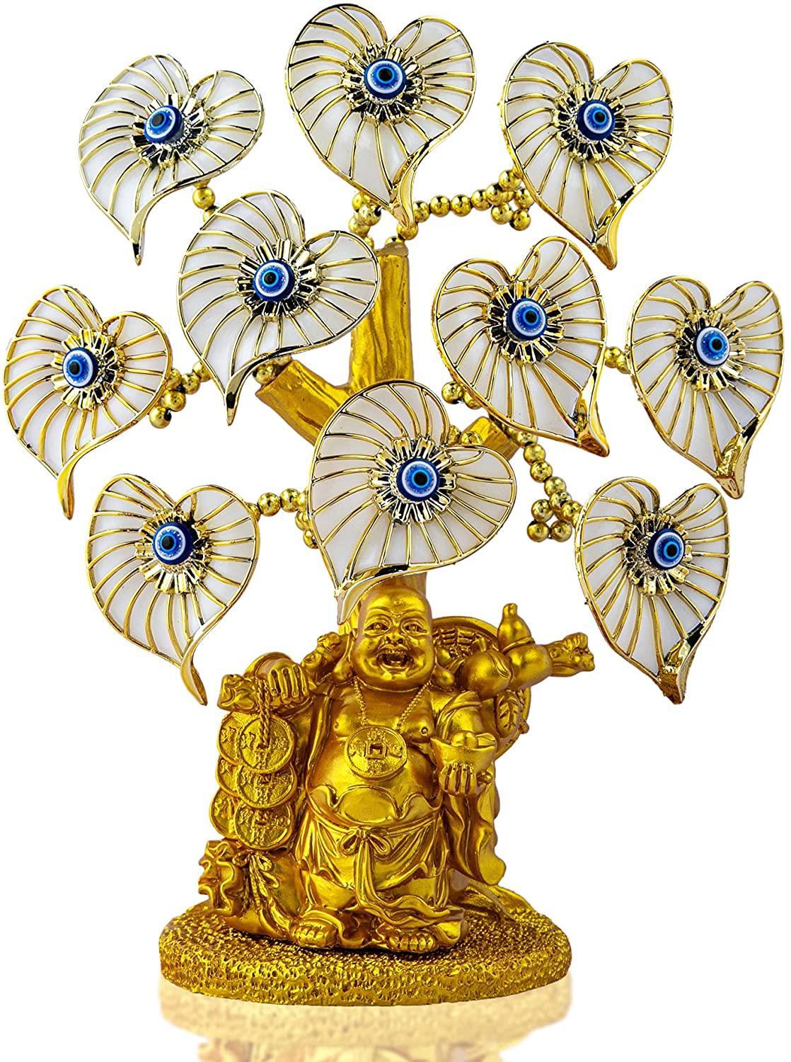 Turkish Lucky Evil Eye Feng Shui Money Tree for Protection, Prosperity & Positive Energy