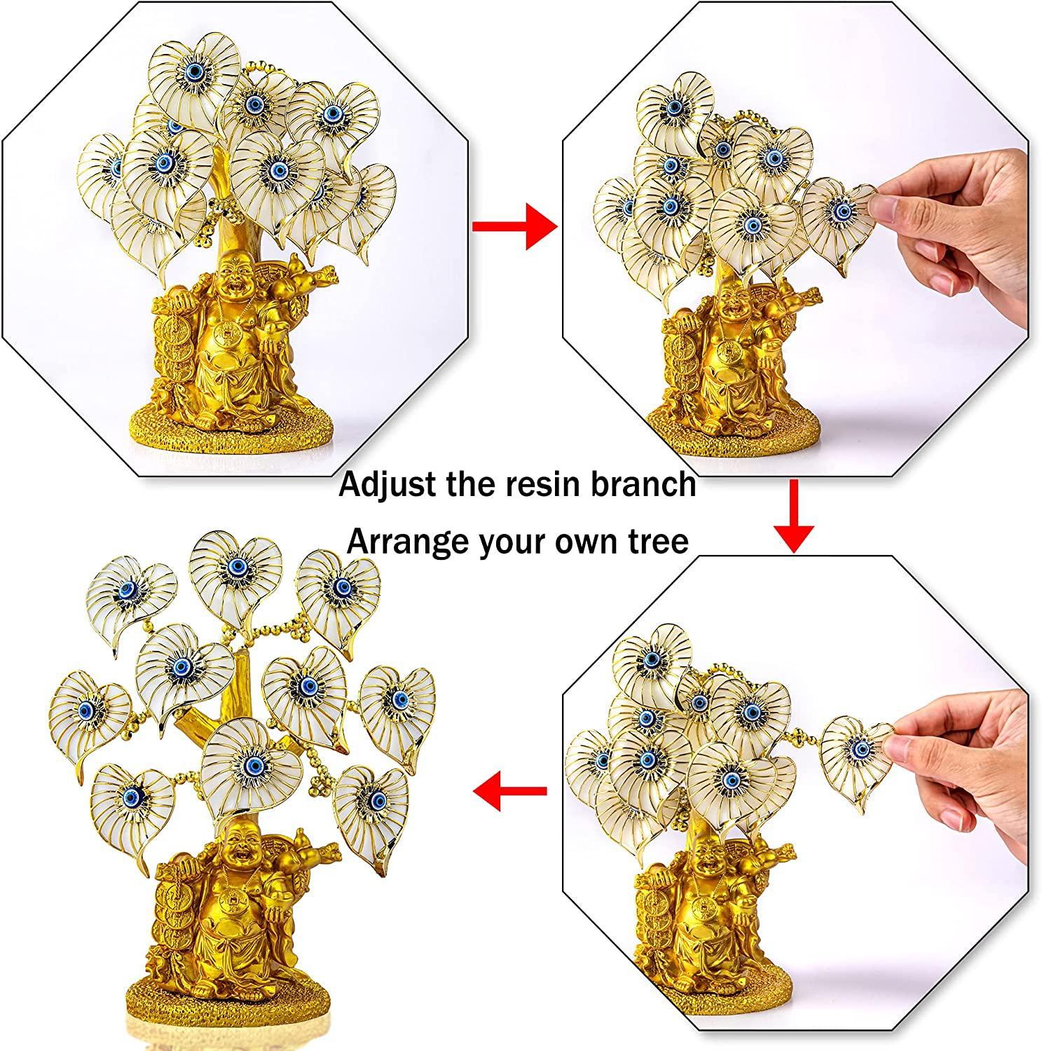 Turkish Lucky Evil Eye Feng Shui Money Tree for Protection, Prosperity & Positive Energy - Image 3
