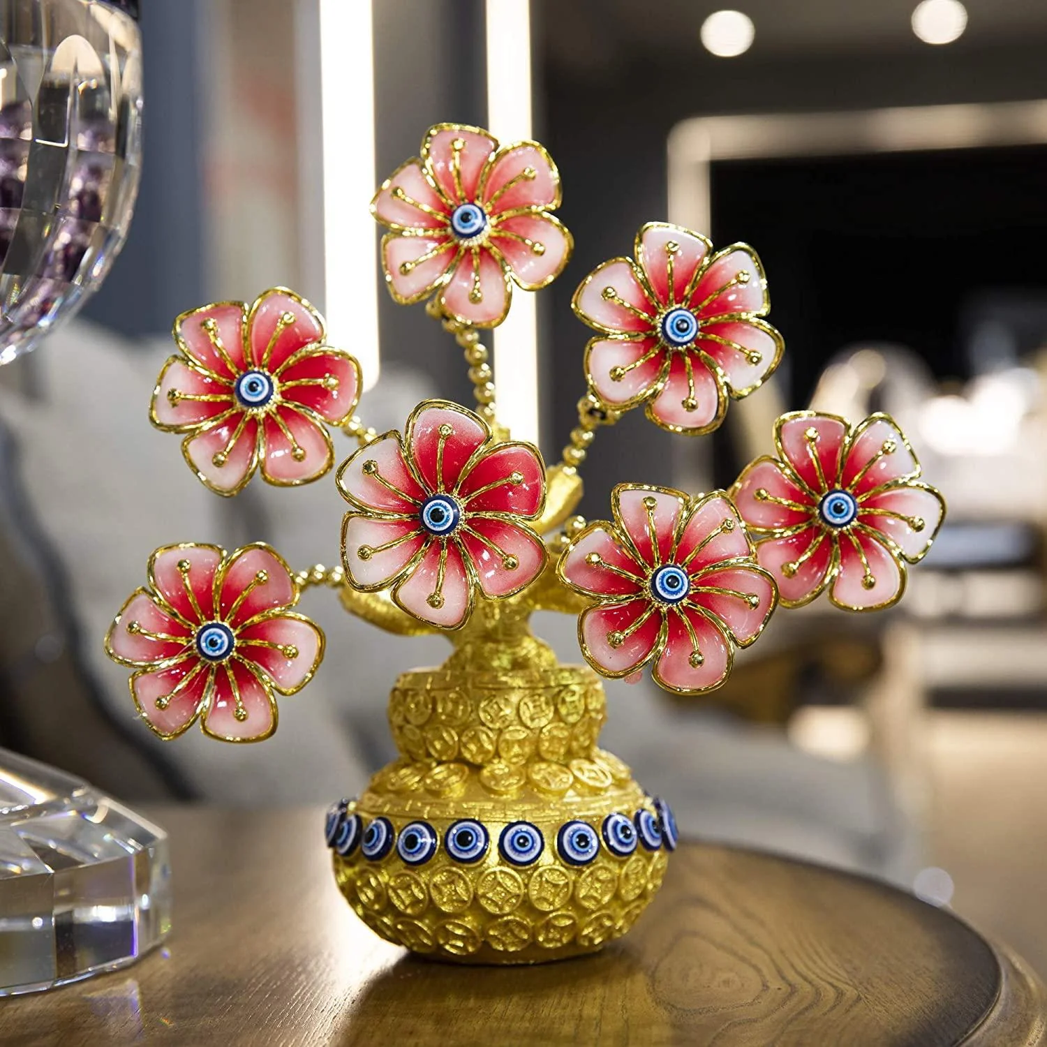 Turkish Lucky Evil Eye Feng Shui Tree – Handmade Home Decor - Image 2
