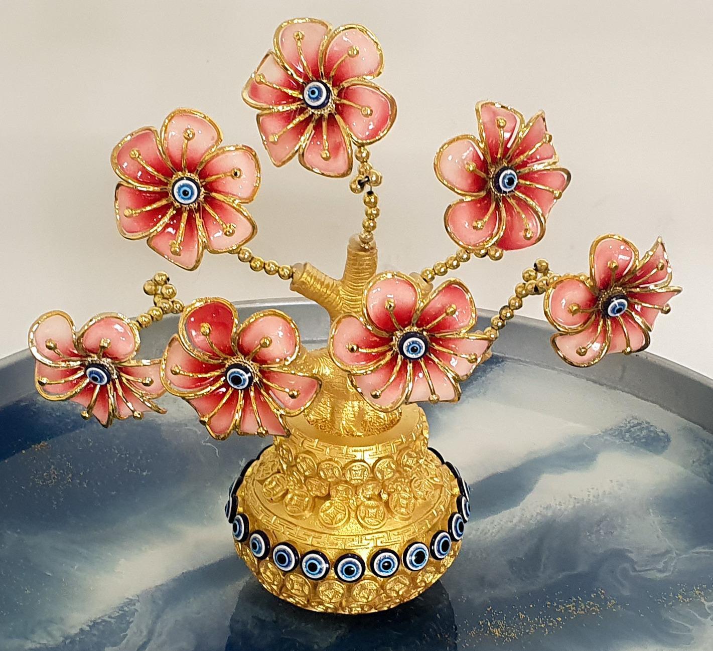 Turkish Lucky Evil Eye Feng Shui Tree – Handmade Home Decor - Image 3