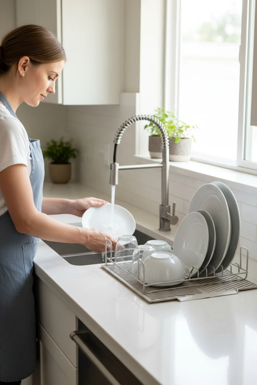 2 PCS SILICONE DISH DRYING RACK 43X33X8CMH - Image 3
