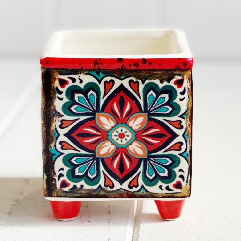 Moroccan Square Pots with Legs - Medium - Image 3