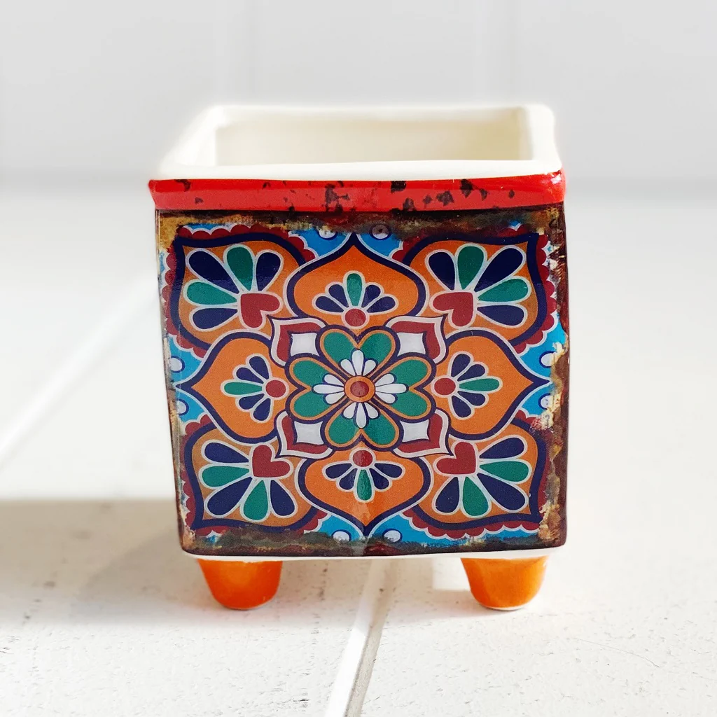 Moroccan Square Pots with Legs - Medium - Image 7