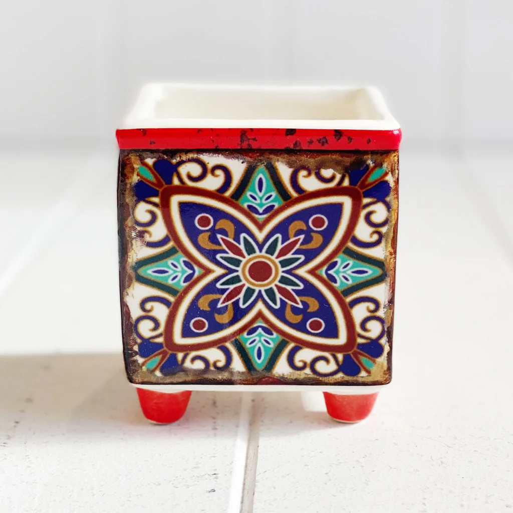 Moroccan Square Pots with Legs - Small - Image 4