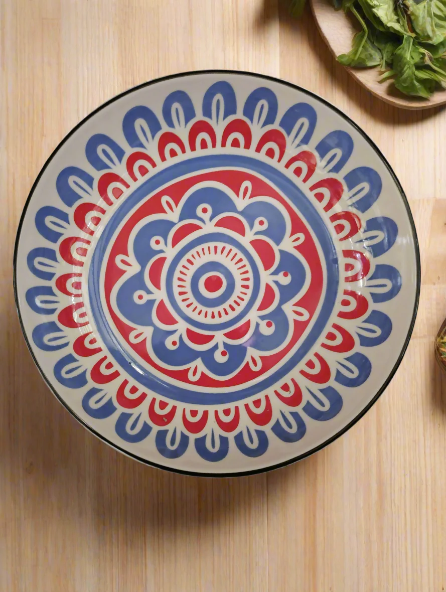 Moroccan Style Shallow Salad Bowl - 22.5 cm - Image 21
